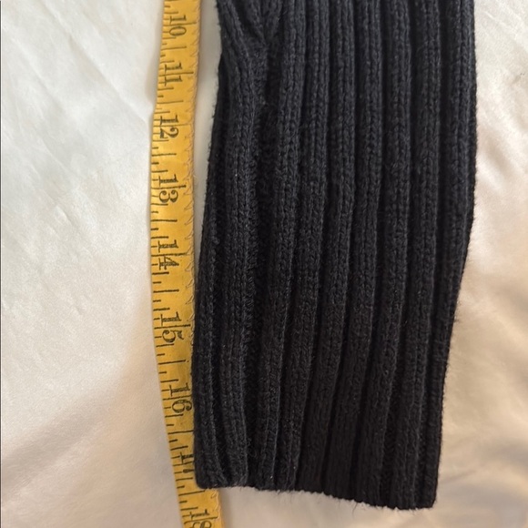 Talbots Black Cowl Neck Heavy  Sweater with Ribbed Texture and Sequins - Picture 7 of 9